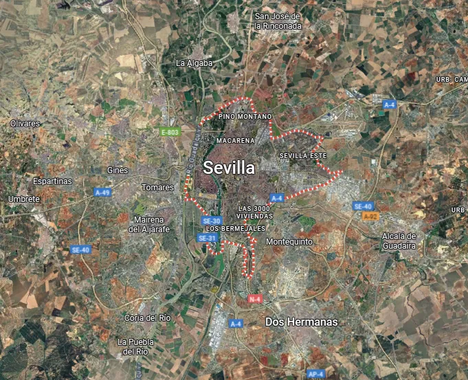 mapa sevilla
